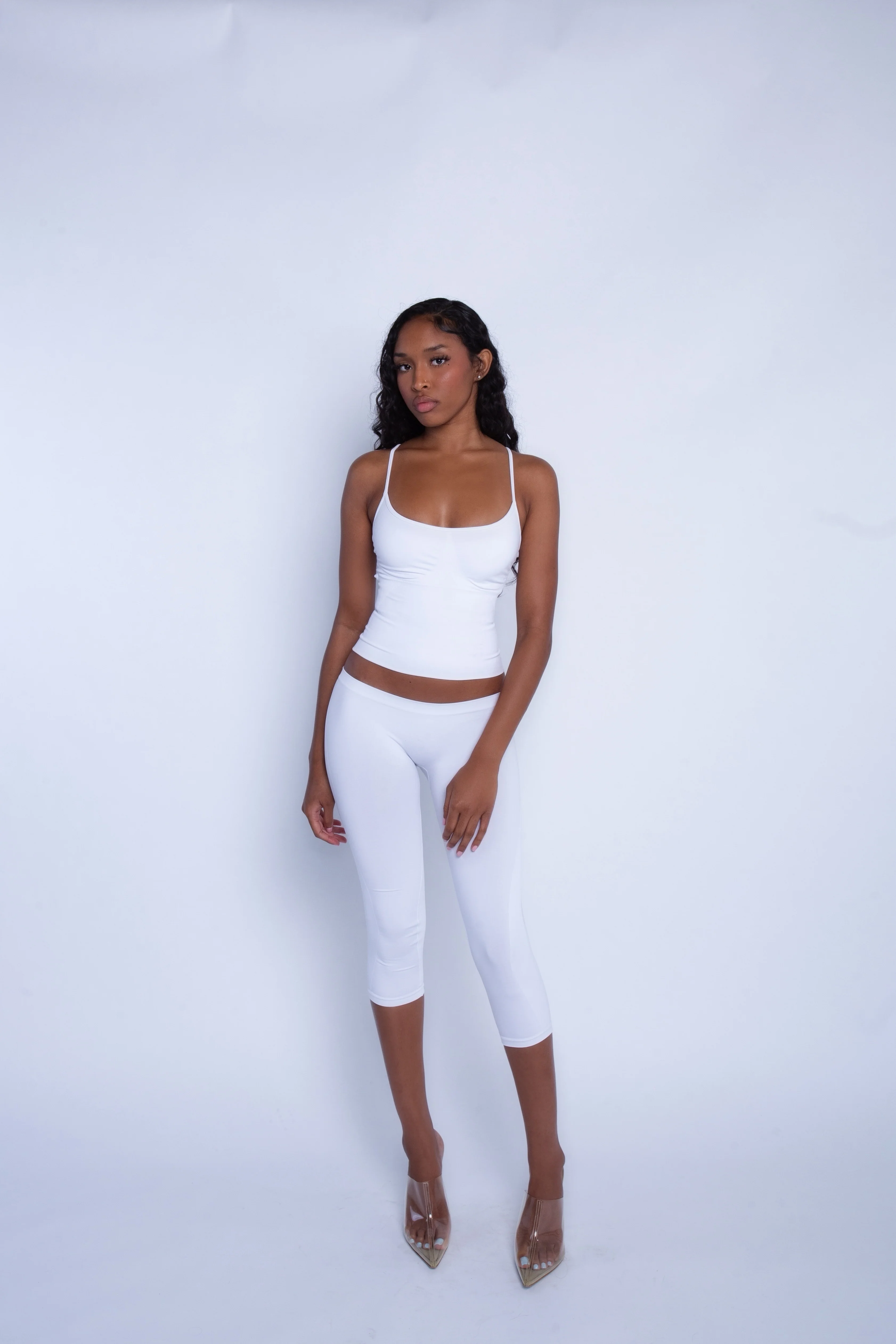 Seamless LowRise Capris (White) - Image 3